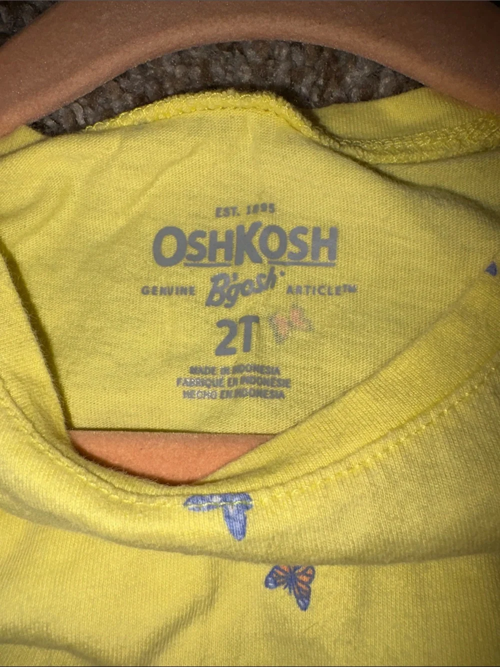 OshKosh B'gosh Yellow Tee with Butterfly Accents